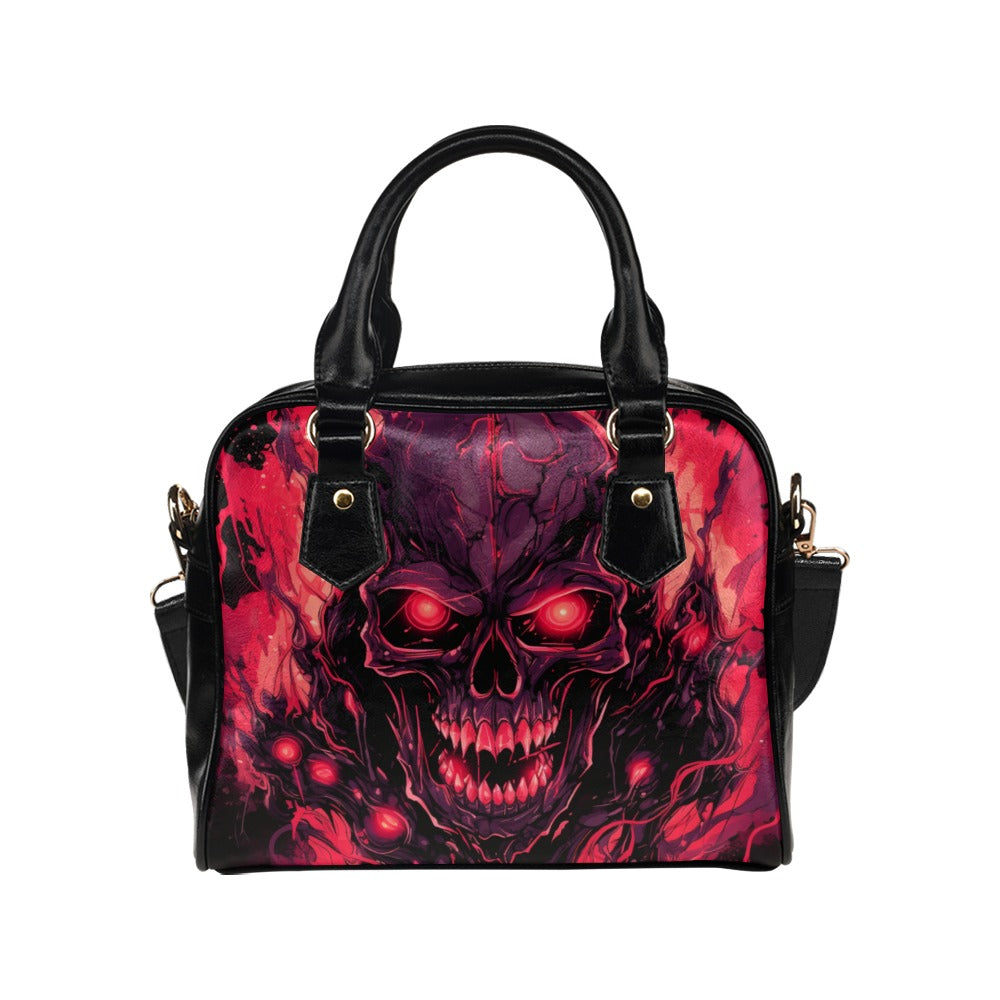 Smiling Evil Skull Shoulder Handbag