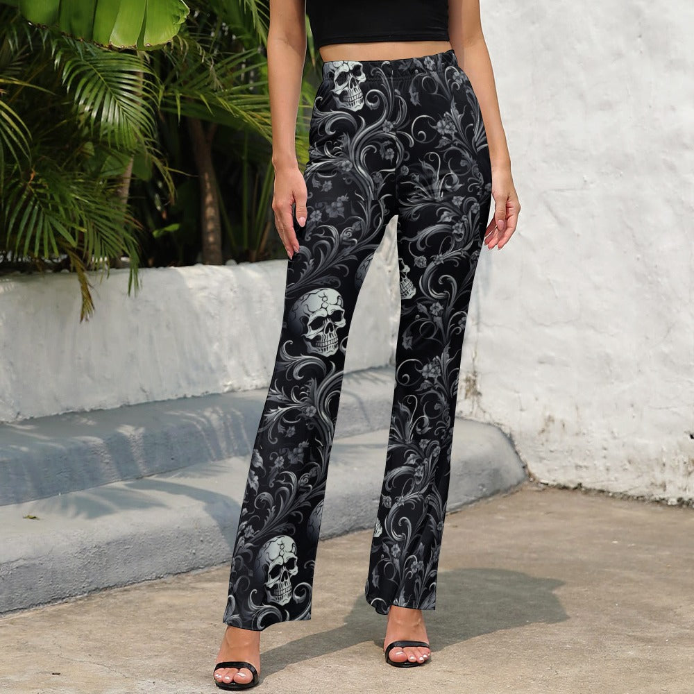 Dark Skulls Flared Pants