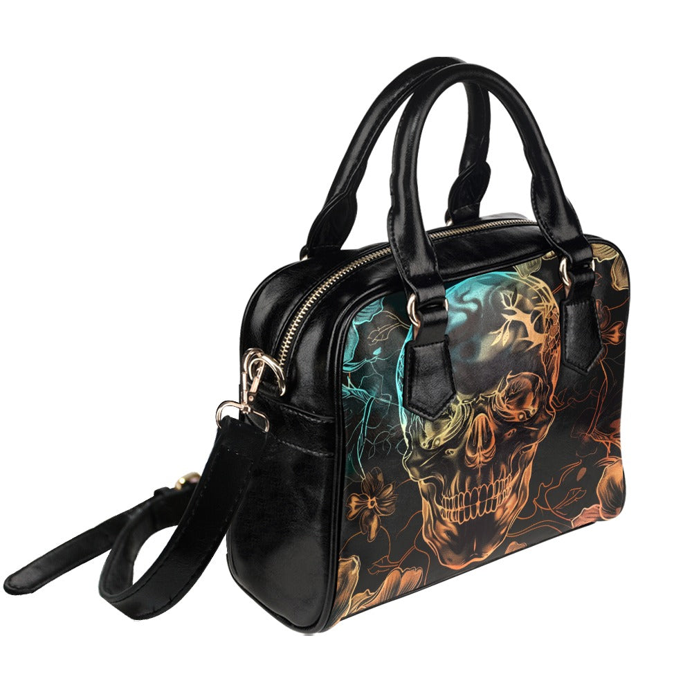 Ink Skulls Shoulder Handbag