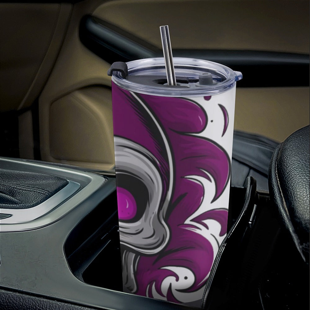 Purple Skull 20 Oz Travel  Mug