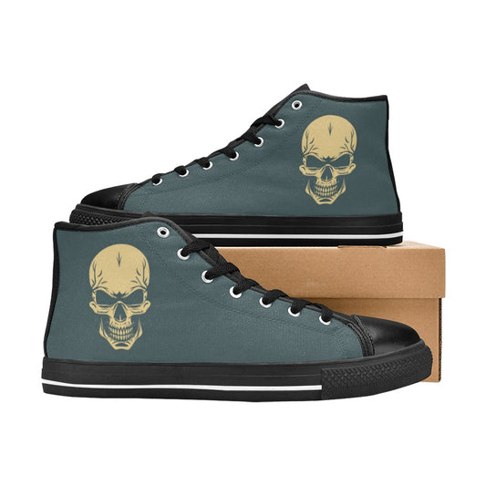 Smiling Skull Aquila High Top Canvas Shoes