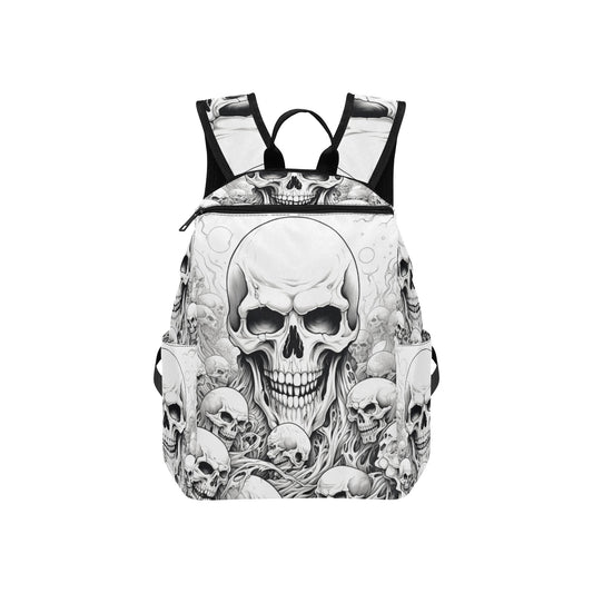 Sketched Style Skulls Lightweight Casual Backpack