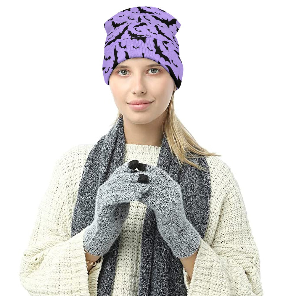 Bats On Purple Beanie