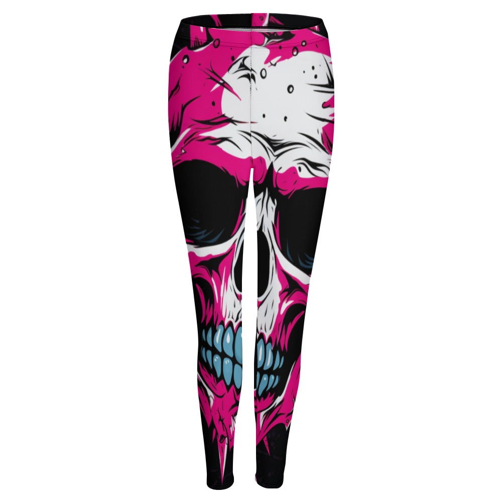 Pink Punk Skull Leggings