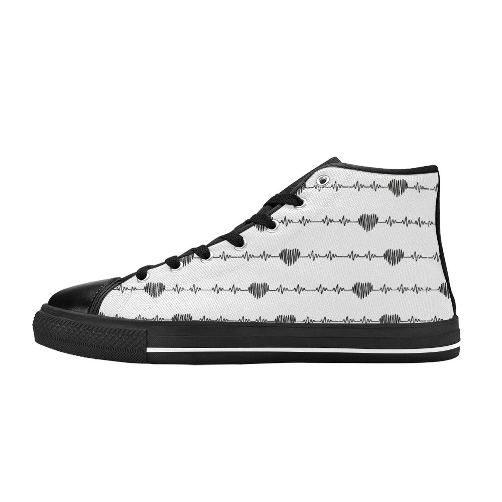 Heart Beat Hearts High Top Canvas Shoes