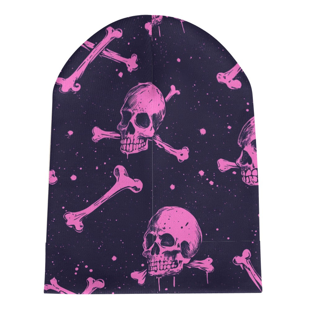 Pink Skulls Beanie