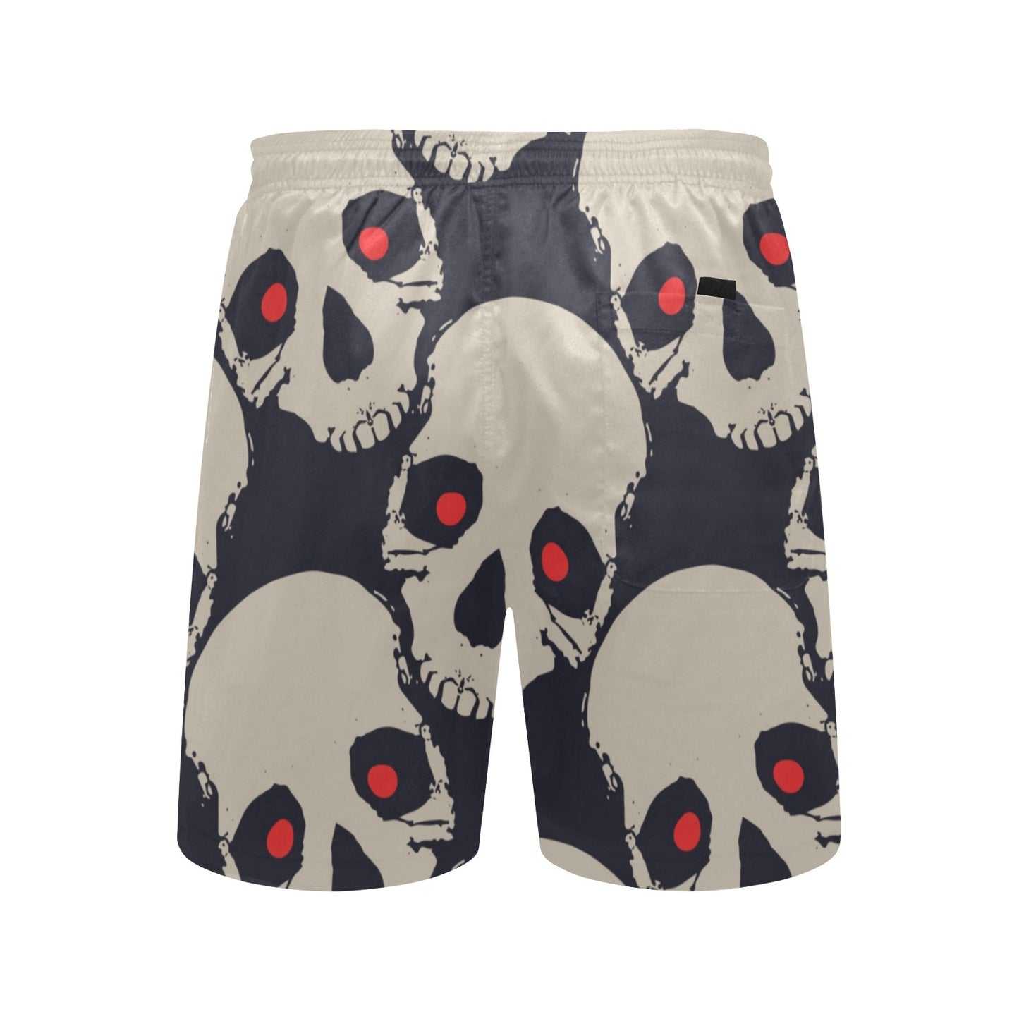 Red Eyed Skulls Beach Shorts