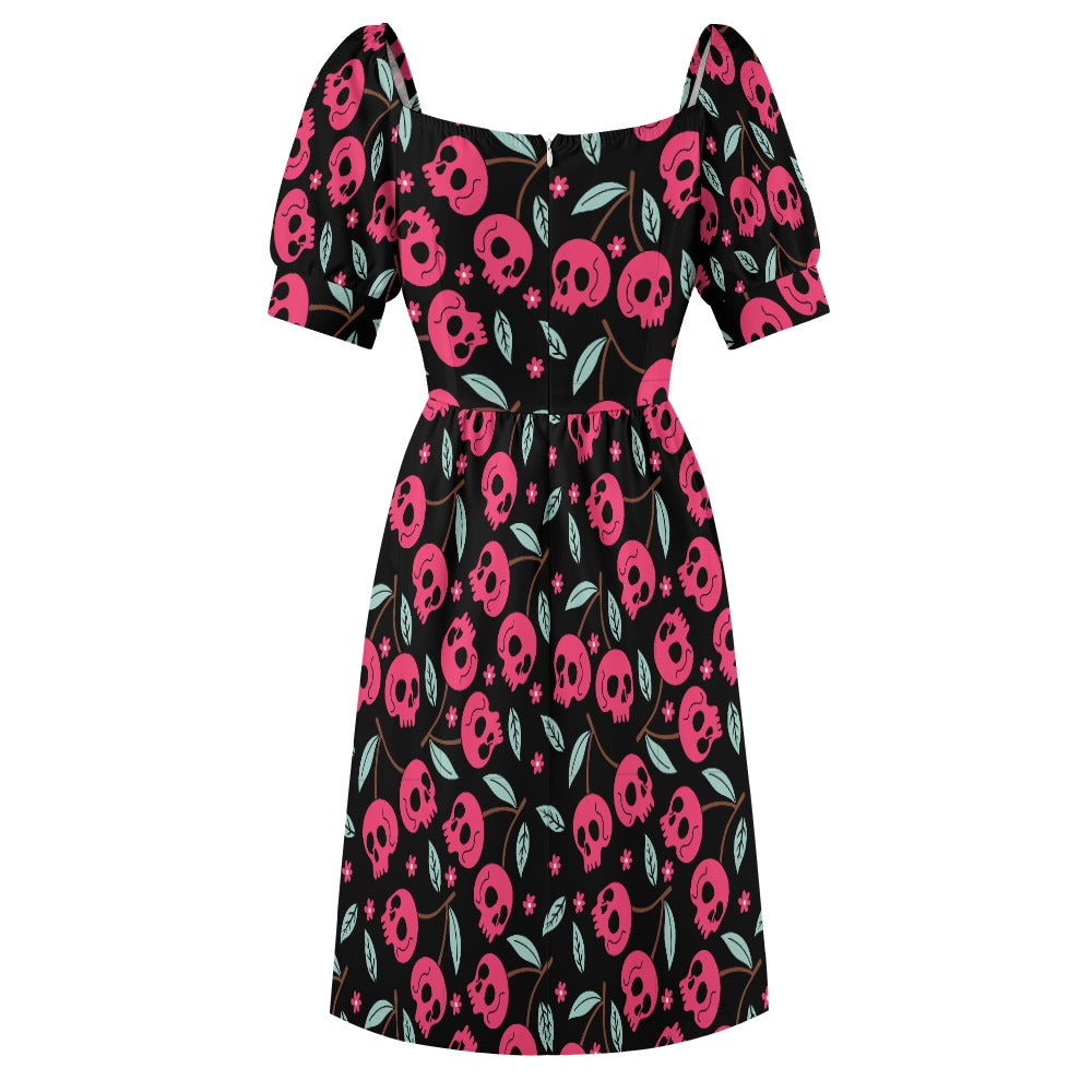 Cherry Skulls Sweetheart Dress