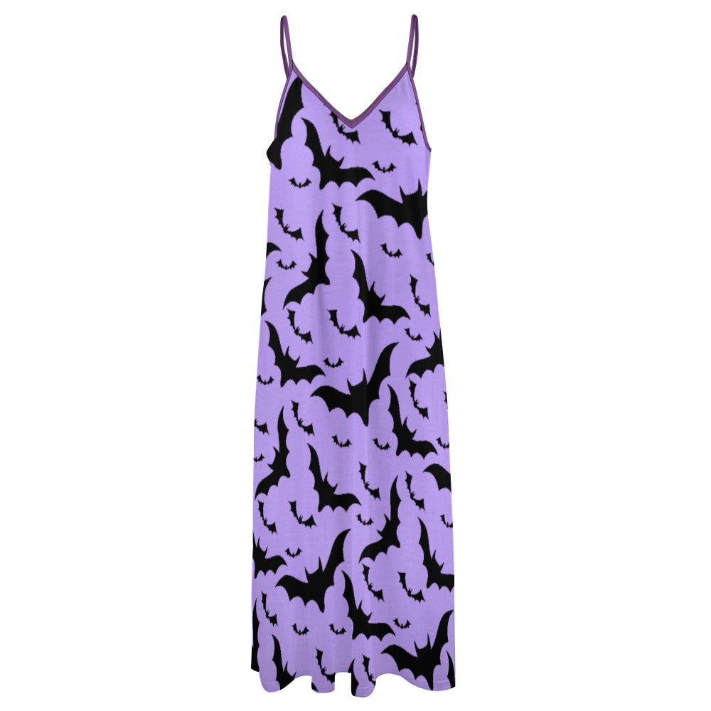 Midnight Bats Sling Ankle Long Dress