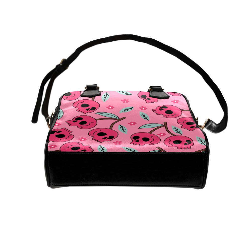 Cherry Skulls Shoulder Handbag