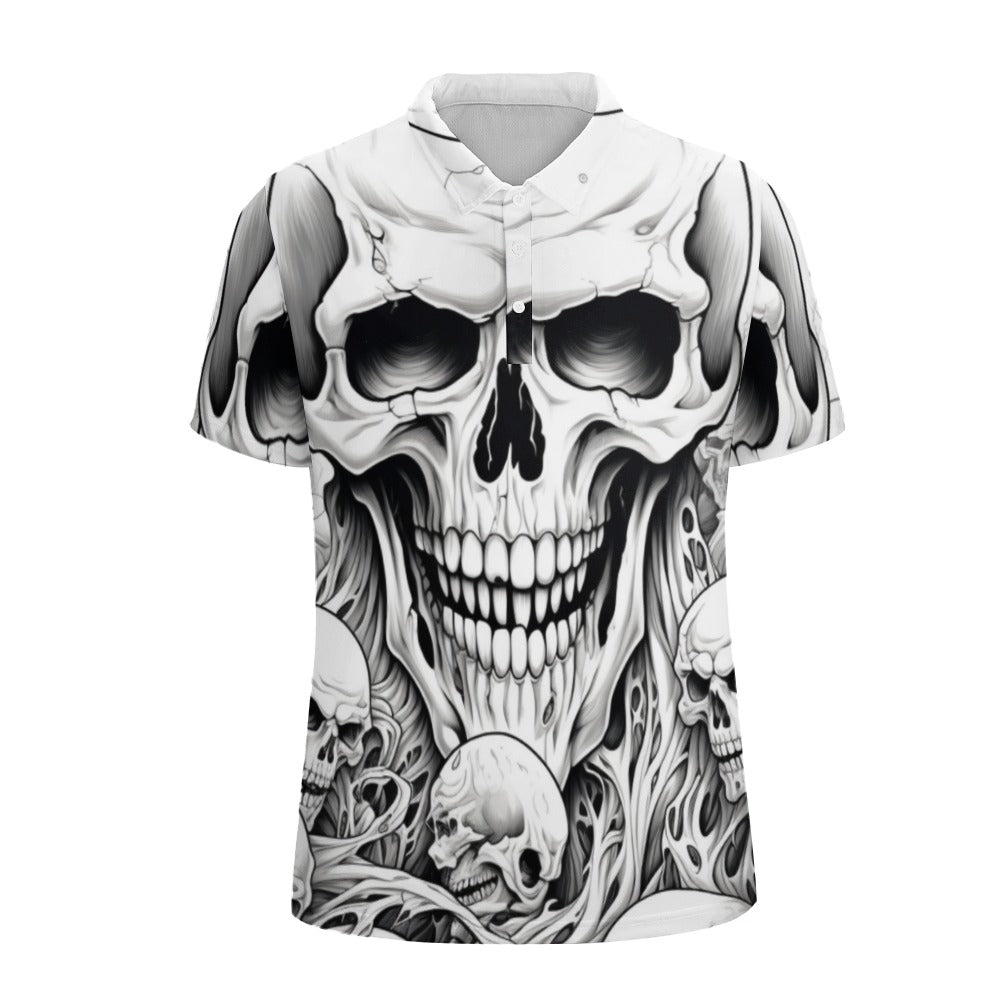 Skulls Sketched Polo Shirt