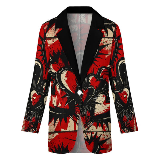 Spikey Hearts Casual Suit Jacket