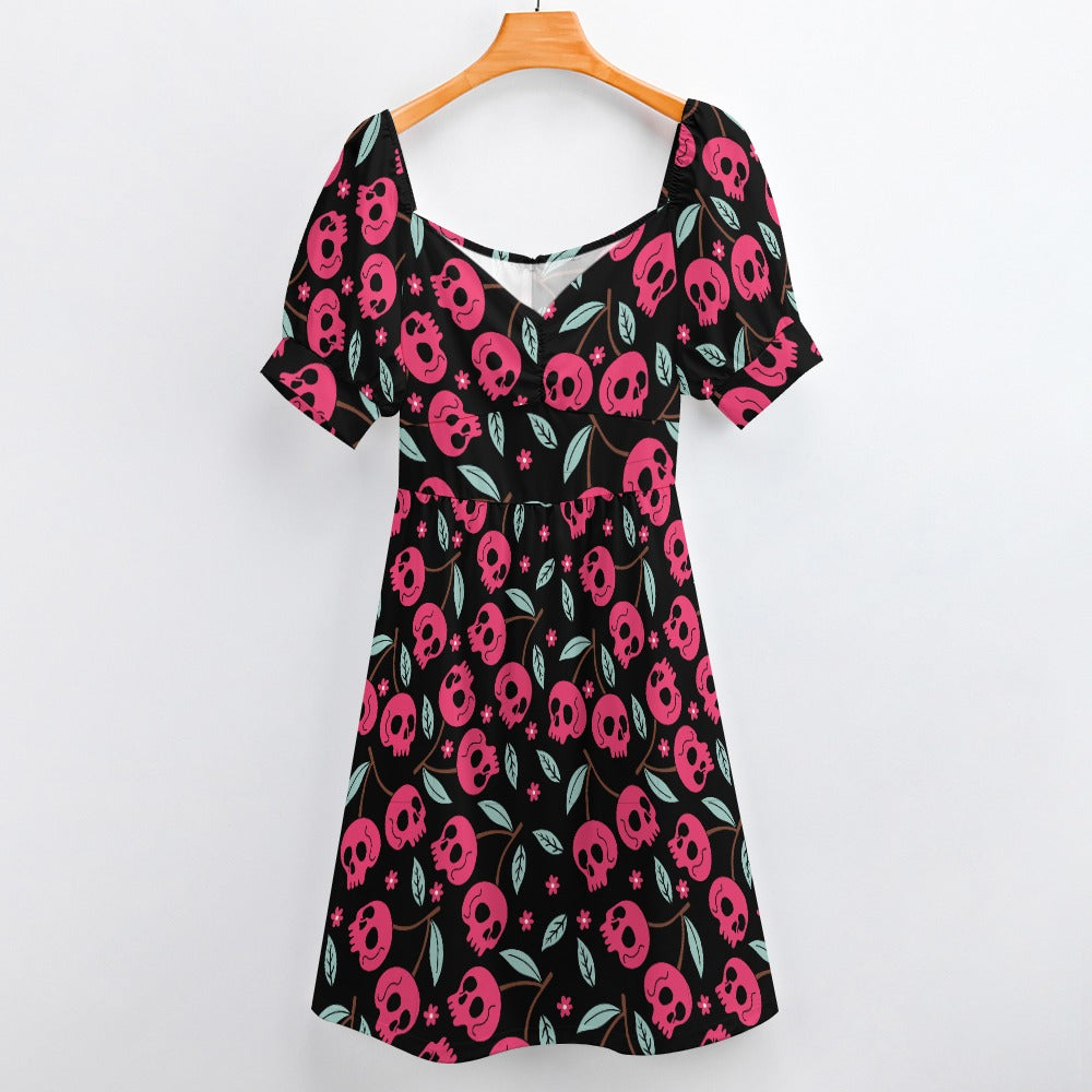 Cherry Skulls Sweetheart Dress