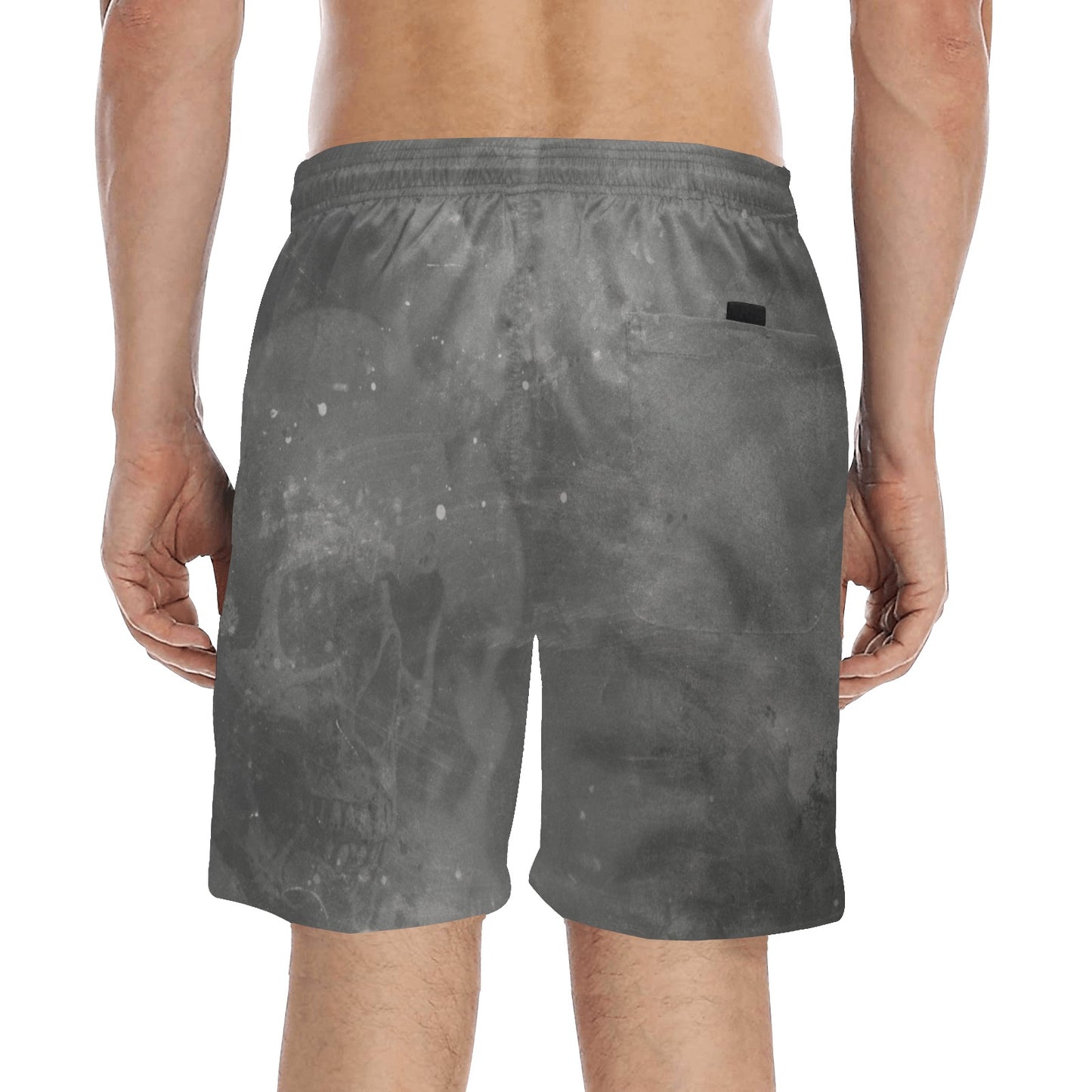 Faded Skull And Hands Beach Shorts