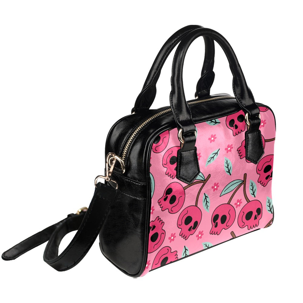 Cherry Skulls Shoulder Handbag