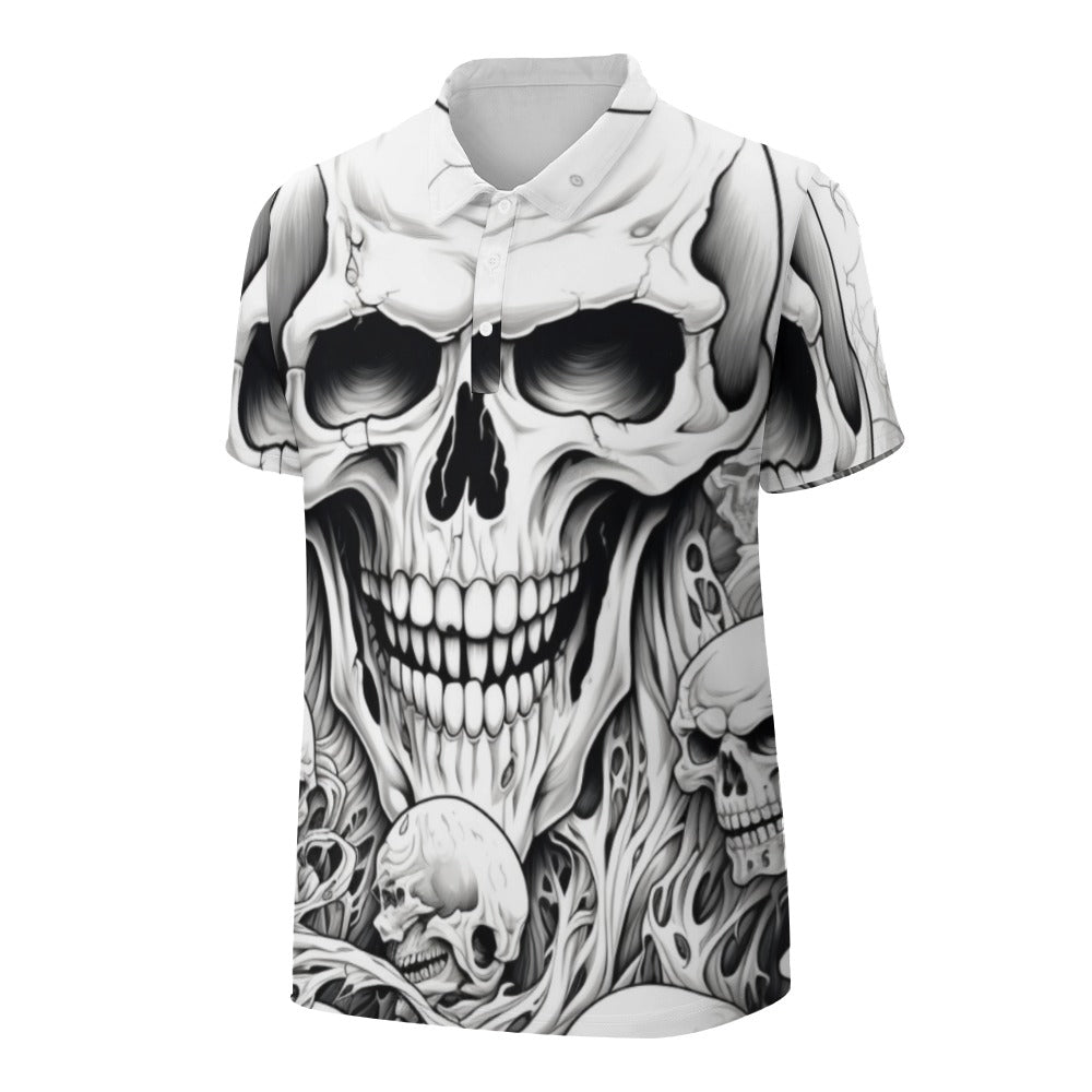 Skulls Sketched Polo Shirt