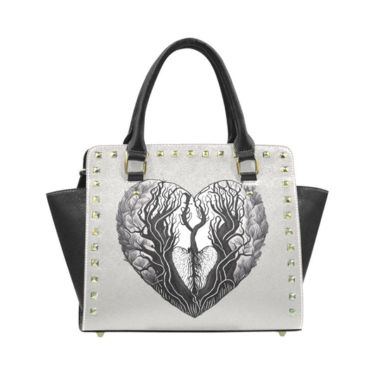 Gothic Black Heart Shoulder Handbag