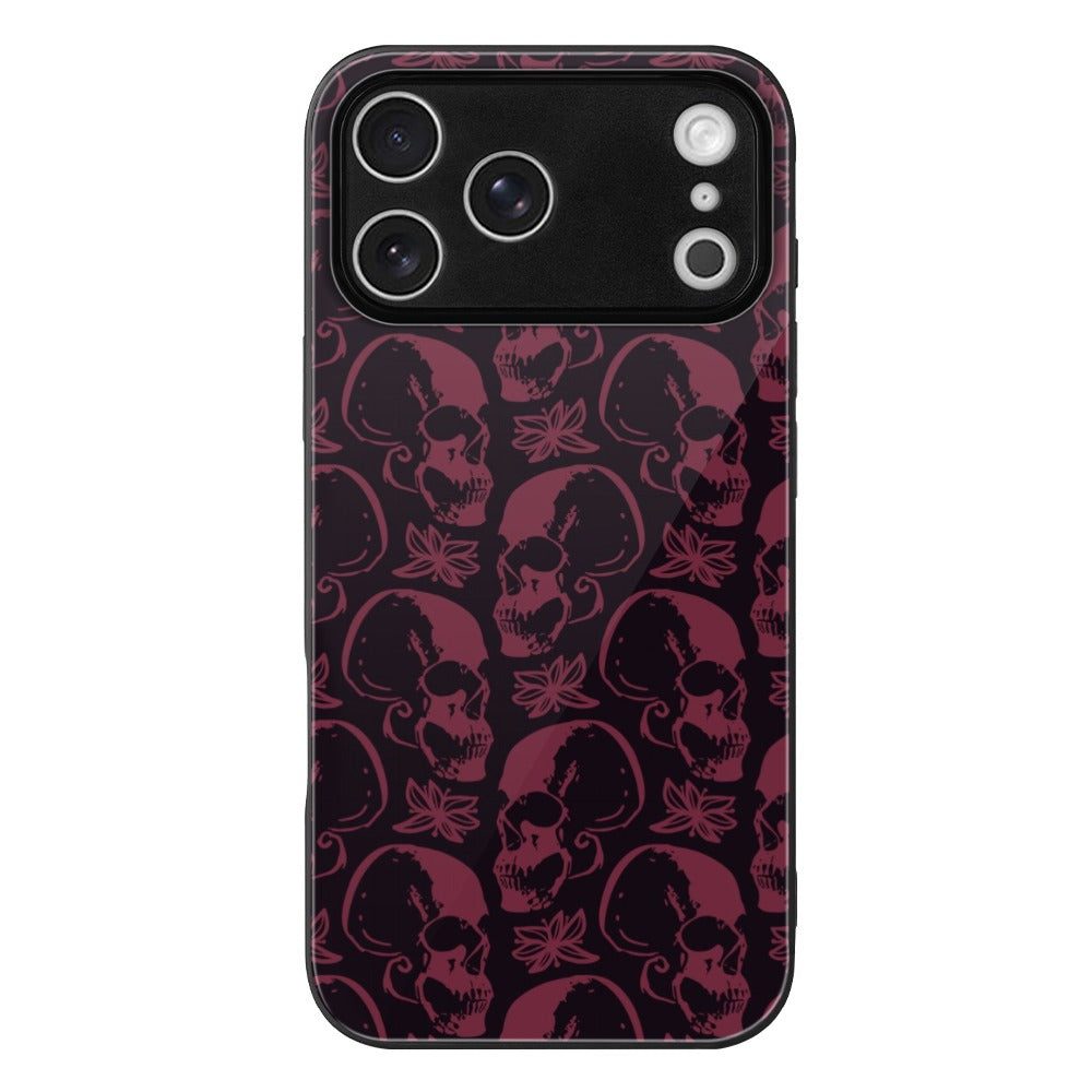 Purple Skulls Apple iPhone 17 Series Glass Phone Case