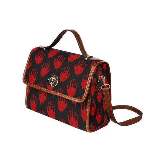 Bloody Hand Prints Waterproof Canvas Bag