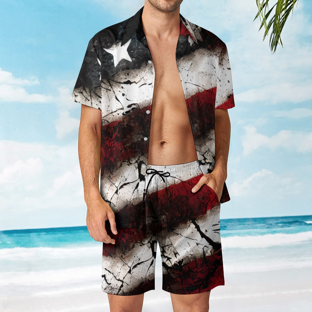 Grunge USA Colors Leisure Beach Suit