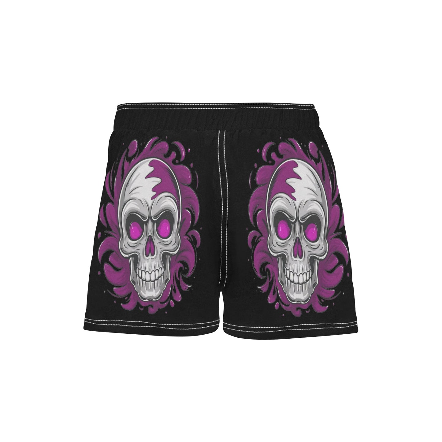 Purple Skulls Casual Board Shorts