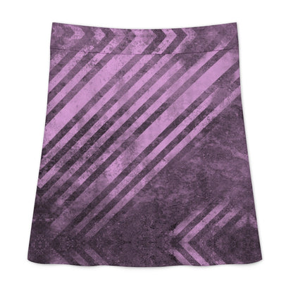 Grunge Purple Stripes Zipper Skirt