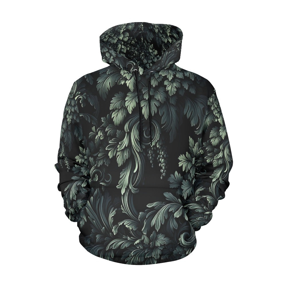 Dark Green Leaves Hoodie