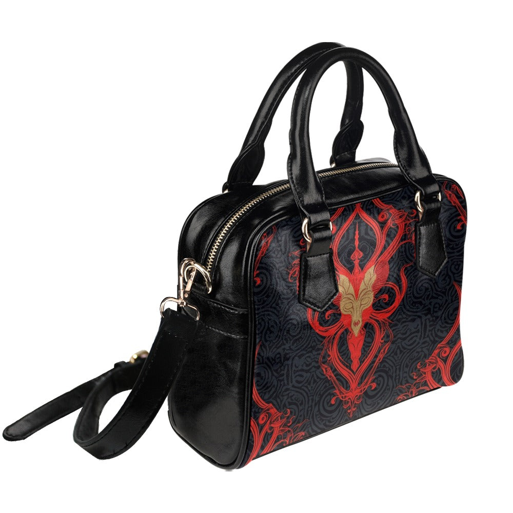 Demonic Design Shoulder Handbag