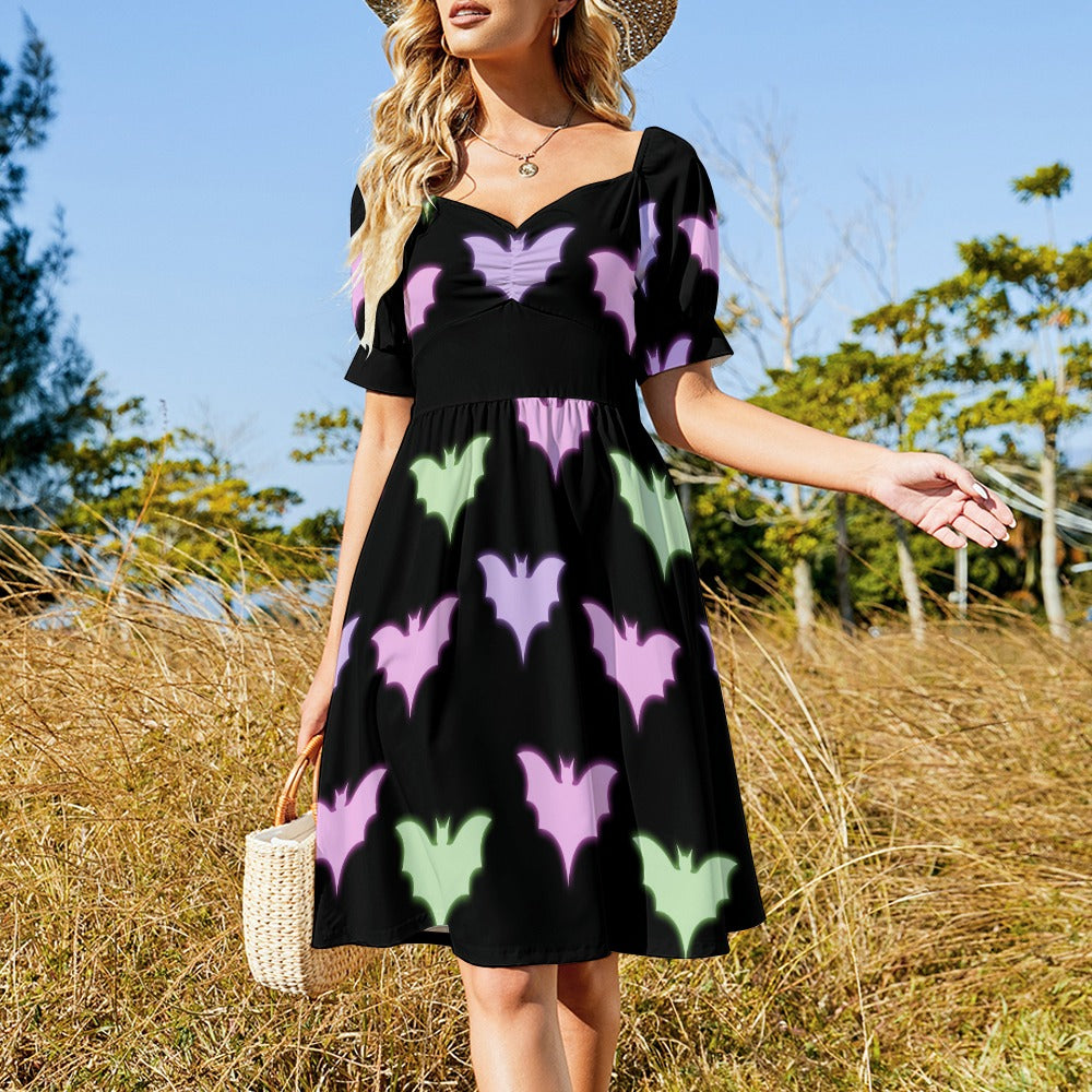 Neon Bats Sweetheart Dress