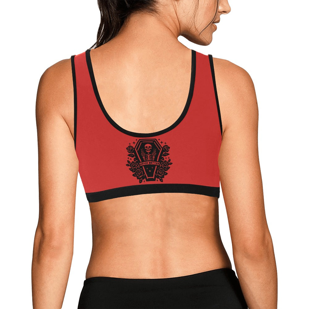 Never Better Skeleton Sports Bra