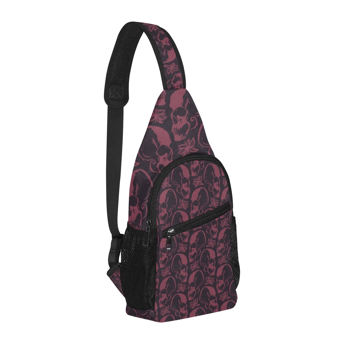 Purple Skulls Chest Bag