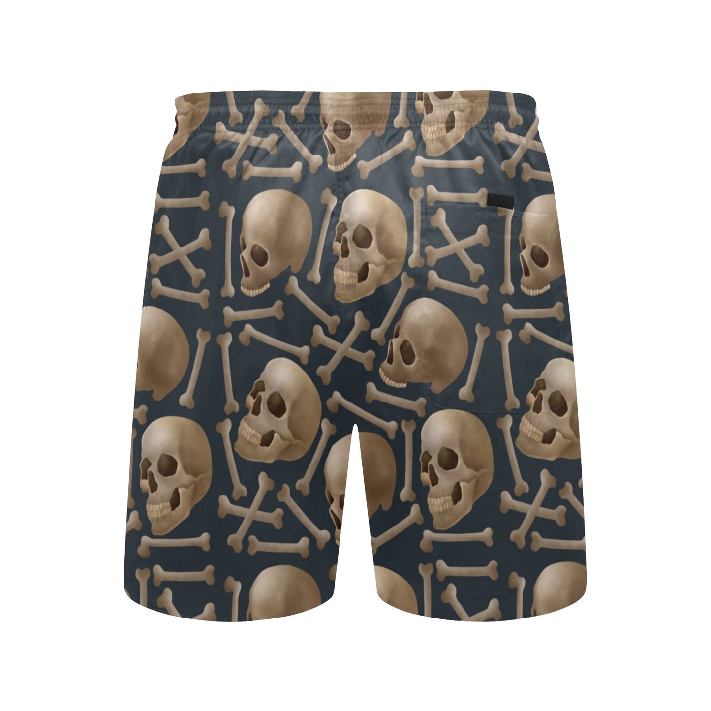 Skull And Bones Pattern Beach Shorts