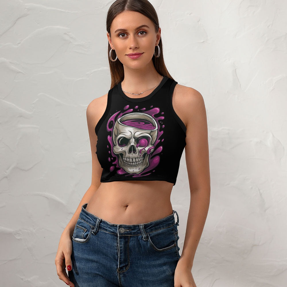 A Cup Of Goth Cropped Slim Racer Tank Top