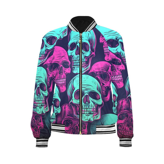 Neon Skulls Stripes Jacket