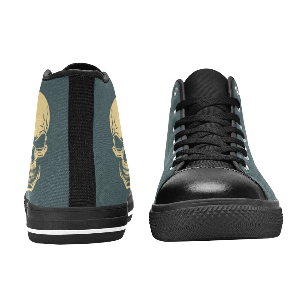 Smiling Skull Aquila High Top Canvas Shoes