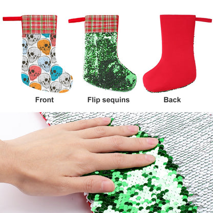 Colorful Skull Design Christmas Stocking