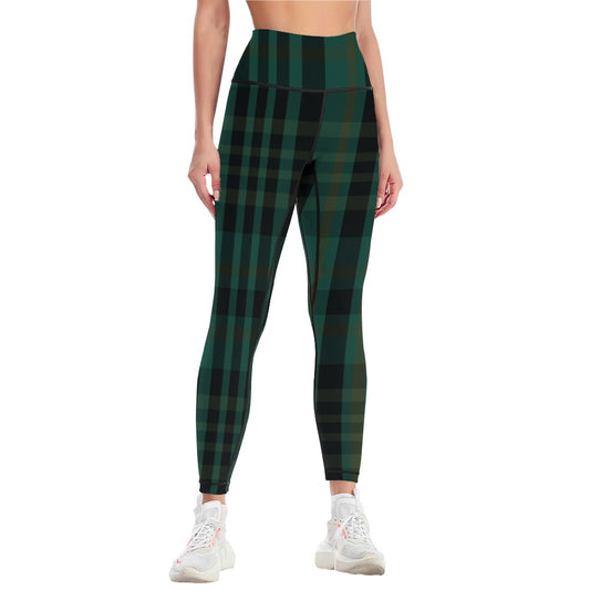 Green Plaid Yoga Pants