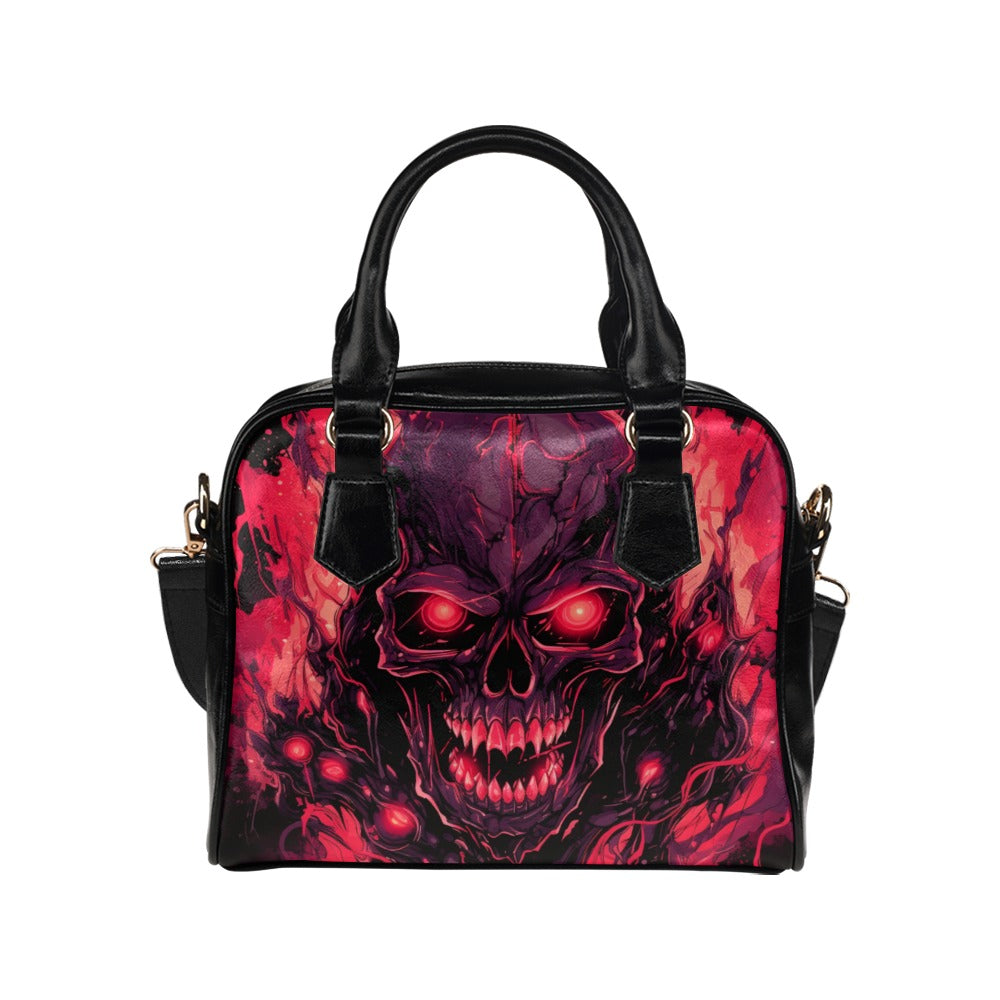 Smiling Evil Skull Shoulder Handbag