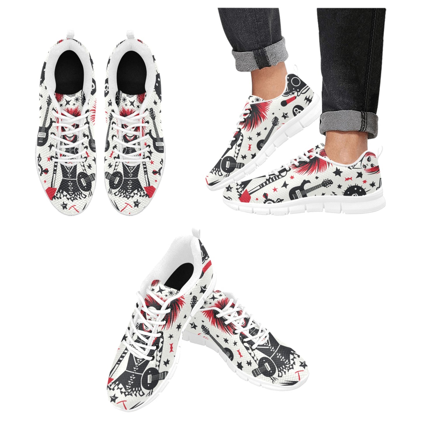 Punk Rock Girl Breathable Sneakers