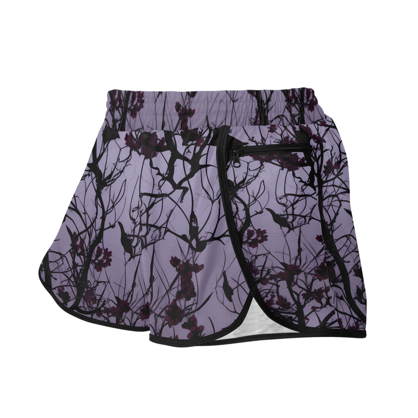 Purple Forest Women's Sports Shorts