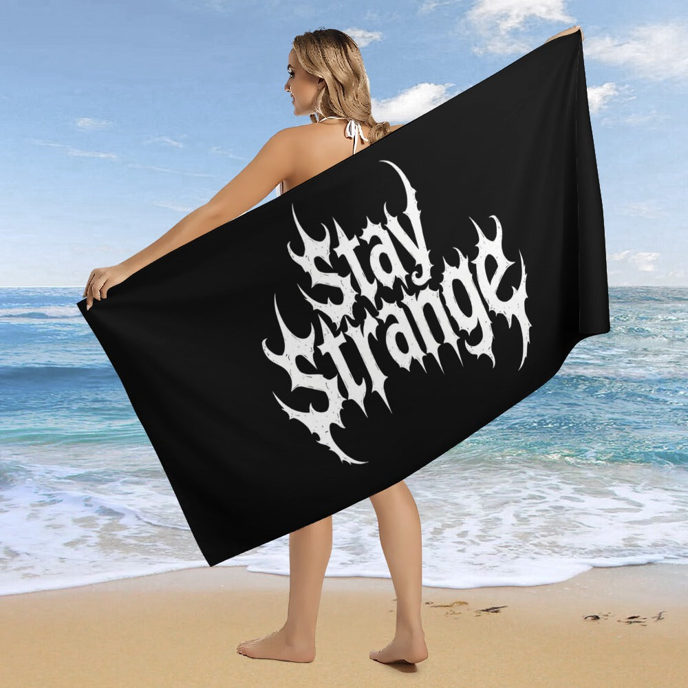 Stay Strange beach towel 160x80cm