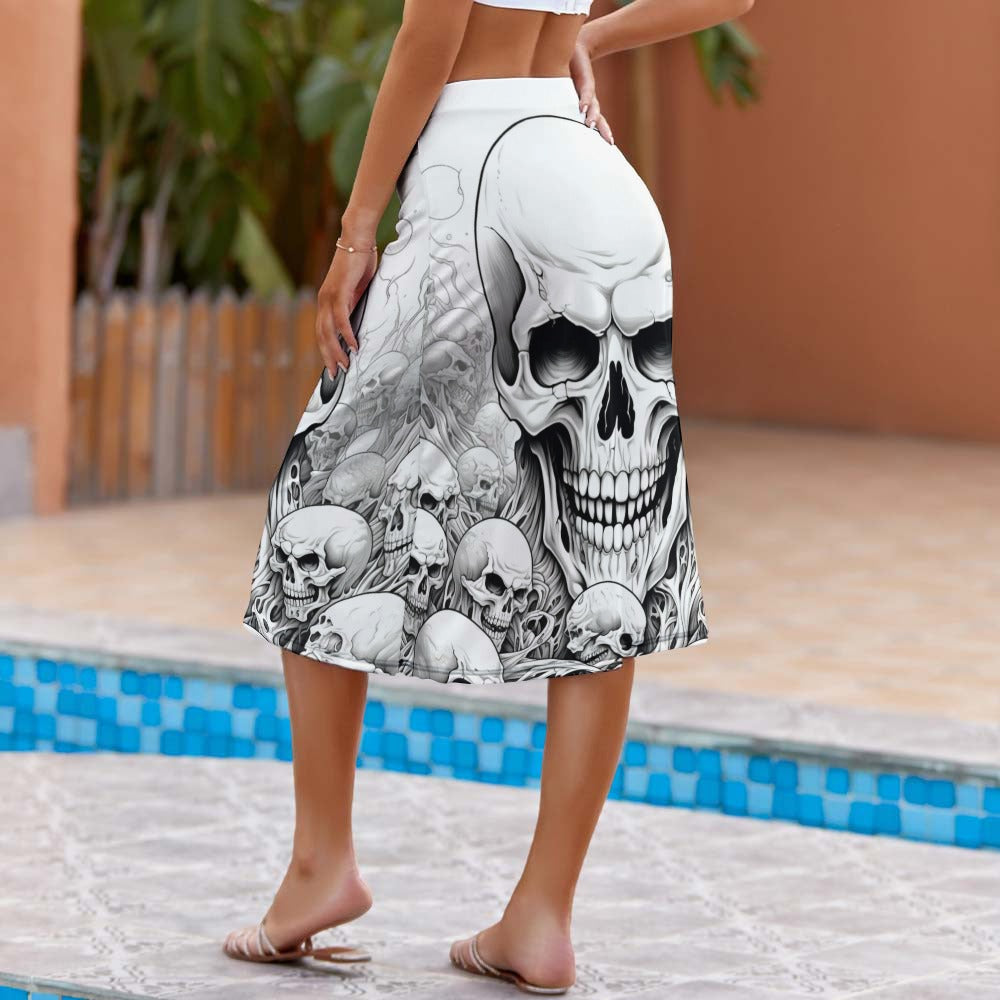 Sketched Skull Skirt