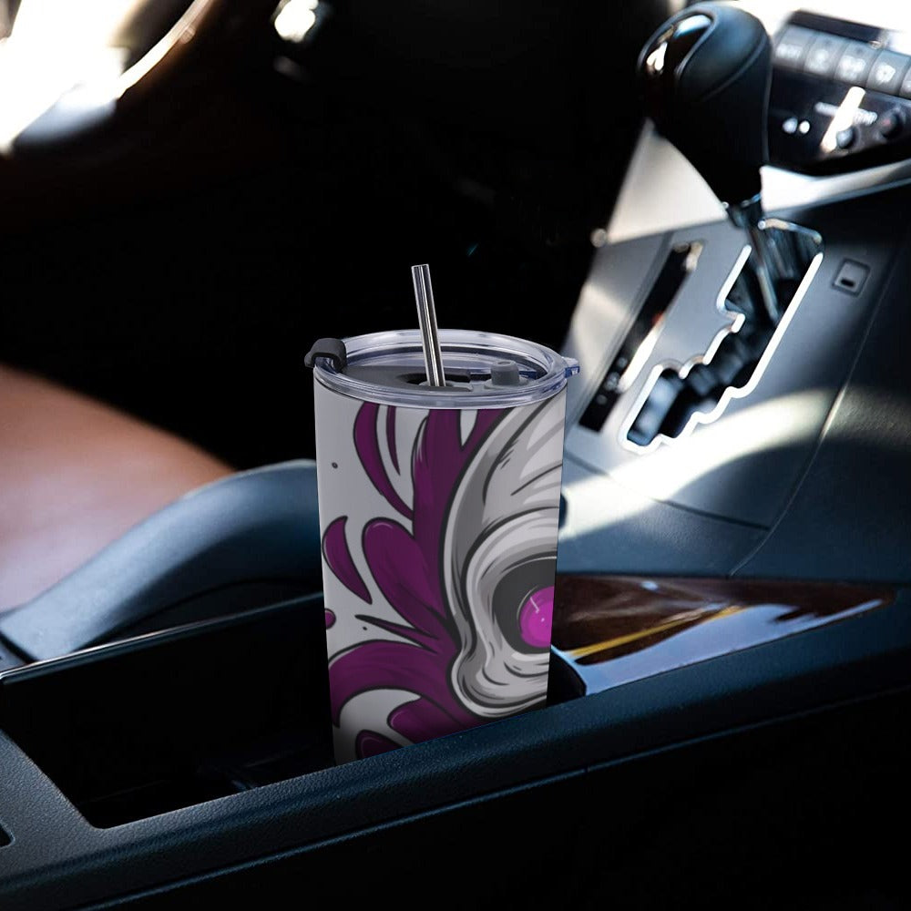 Purple Skull 20 Oz Travel  Mug