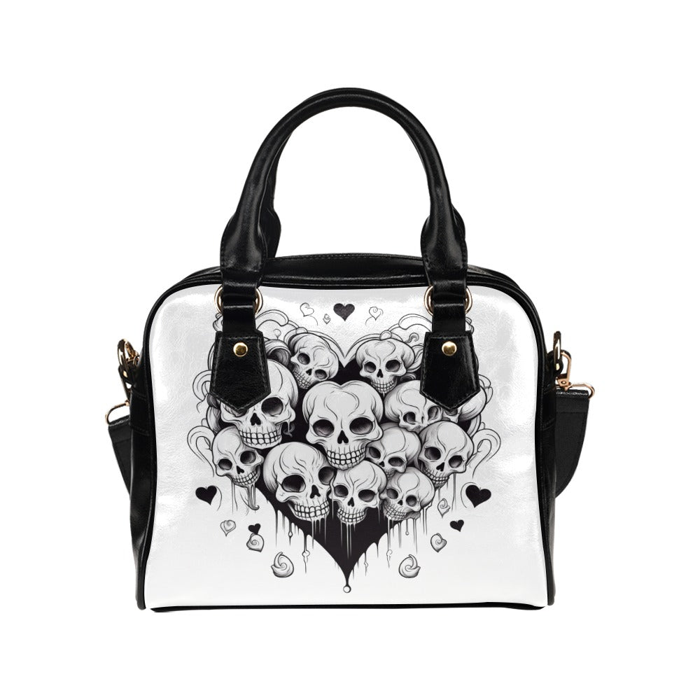 Skull Heart Shoulder Handbag