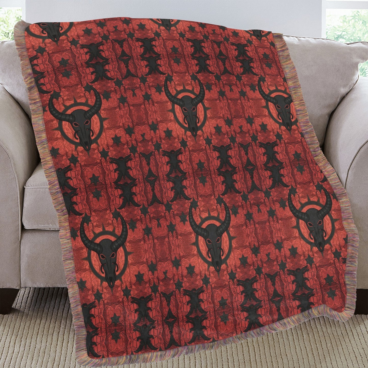 Satan's Ultra-Soft Mixed Fringe Blanket (60x80 inch)