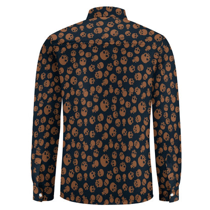 Dirt Skulls Casual One Pocket Long Sleeve Shirt