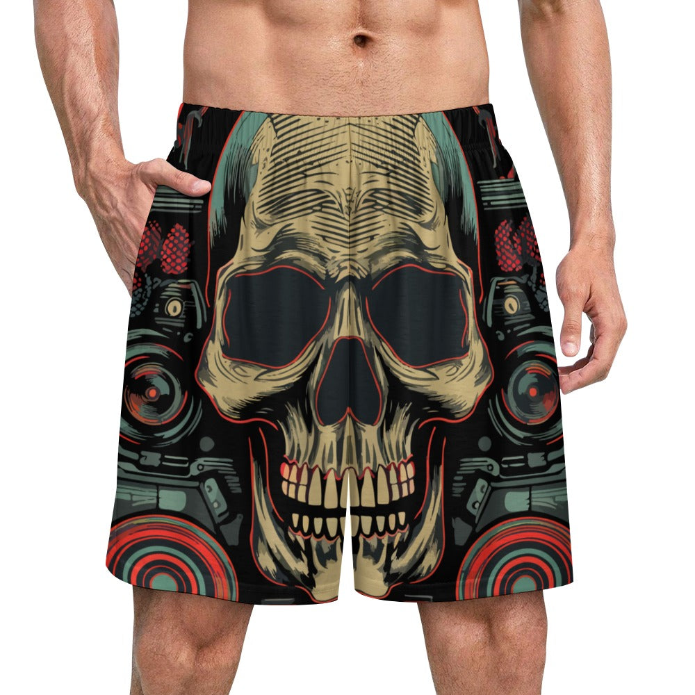 Skull Beats Ice Silk Pajama Shorts