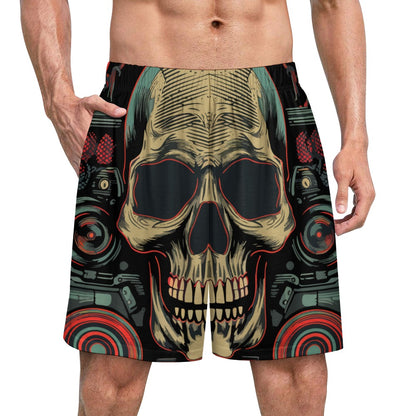 Skull Beats Ice Silk Pajama Shorts