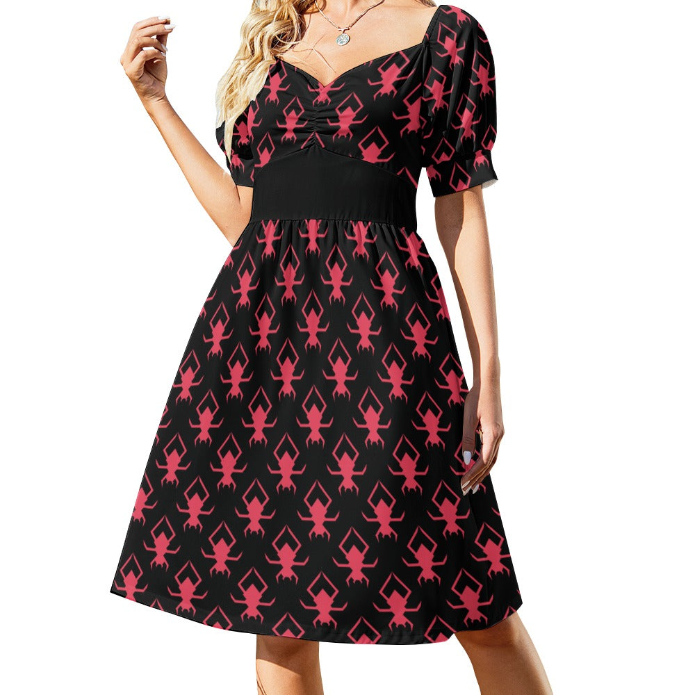 Pink Gothic Spiders Sweetheart Dress