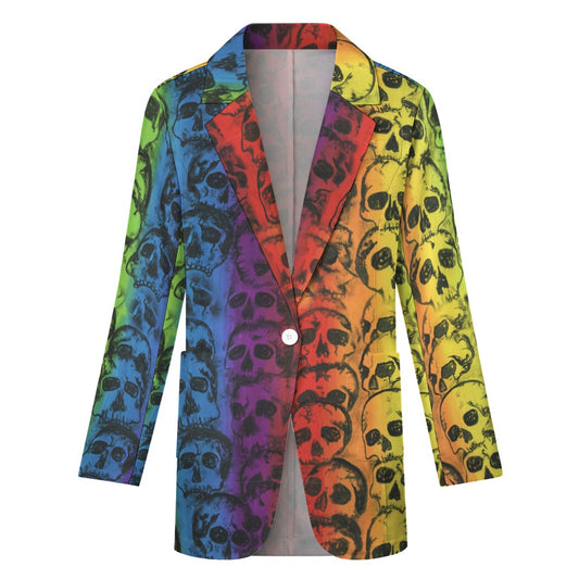 Rainbow Skulls Casual Suit Jacket